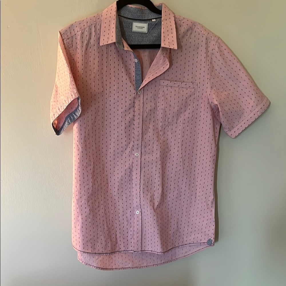 7 Diamonds Pink Geometric Casual Shirt